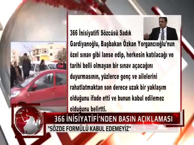 Sadık Gardiyanoğlu 366 insiyatifi basın açıklaması 29-12-13